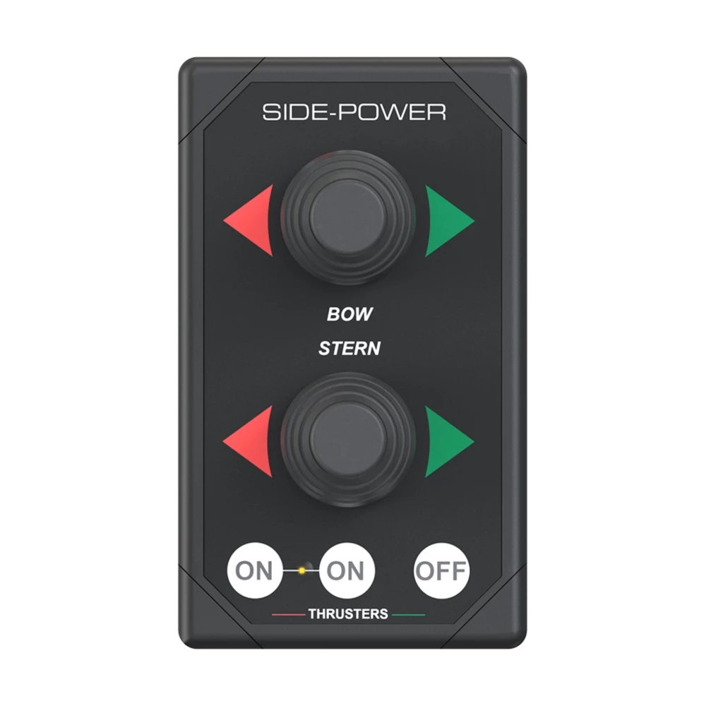 Side-Power Dual Joystick Thruster Control Panel Rectangular Black Design 1 Side-Power Dual Joystick Thruster Control Panel Rectangular Black Design